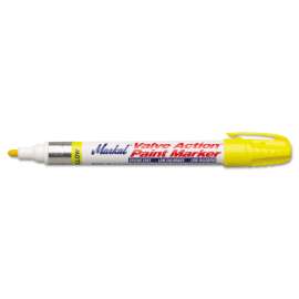 Valve Action Paint Marker 96821, Medium Bullet Tip, Yellow