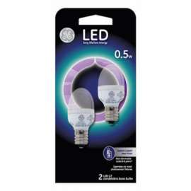GE 2PK .5W CLR C7 Bulb