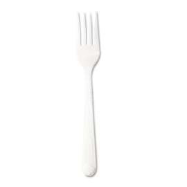 Heavyweight Cutlery, Forks, Polypropylene, White, 1000/Carton