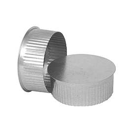 Imperial GV0734 Round End Cap, 5 in Connection, Galvanized