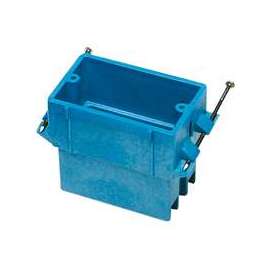 Carlon BH122A-UPC Outlet Box, 1 -Gang, PVC, Blue, Nail Mounting