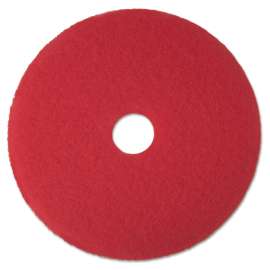 Low-Speed Buffer Floor Pads 5100, 18" Diameter, Red, 5/Carton