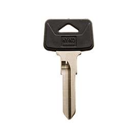 HY-KO 12005VL8 Automotive Key Blank, Brass/Plastic, Nickel, For: Volvo Vehicle Locks