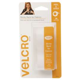24x3/4 WHT Velcro Back