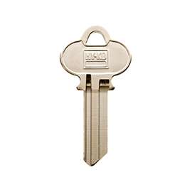 HY-KO 11010WK1 Key Blank, Brass, Nickel, For: Weslock Vehicle Locks
