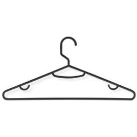 15PK BLK Plas Hangers