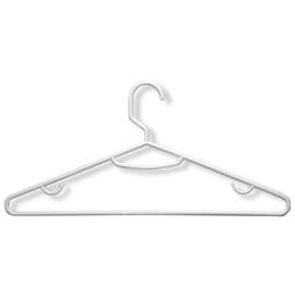 15PK WHT Plas Hangers