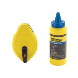 STANLEY 47-442 Chalk Box Set, 100 ft L Line, Blue Line, 3:1 Gear Ratio