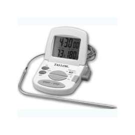 Taylor 1470N Probe Thermometer, 32 to 392 deg F, Digital Display, Gray