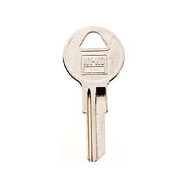 HY-KO 11010IN8 Key Blank, Brass, Nickel, For: ILCO Cabinet, House Locks and Padlocks