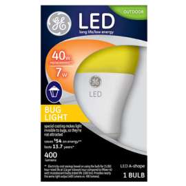 GE 7W A19 LED Bug Bulb