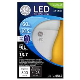 GE 10.5W SW A19 Bulb