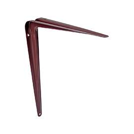 ProSource 21140CHO-PS Shelf Bracket, 110 lb/Pair, 10 in L, 8 in H, Steel, Chocolate