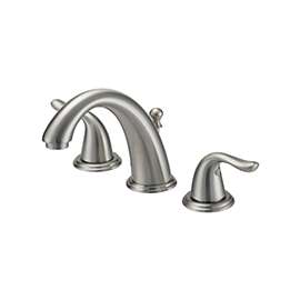 Boston Harbor TQ-FW6B0000NP Lavatory Faucet, 1.2 gpm, 2-Faucet Handle, 3-Faucet Hole, Brass/Plastic/Zinc, Lever Handle