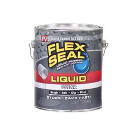Flex Seal LFSCLRR01 Rubber Sealant Clear, Clear, 1 gal, Can