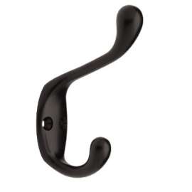 3" BLK HD Coat/Hat Hook