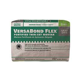 CUSTOM VersaBond Flex VBFG50 Professional Thin-Set Mortar, Powder, Gray, 50 lb Bag
