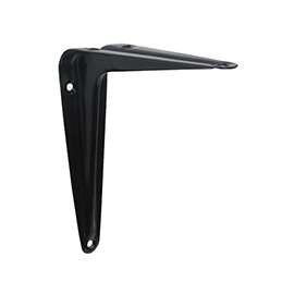 ProSource 21137BK-PS Shelf Bracket, 40 lb/Pair, 5 in L, 4 in H, Steel, Black