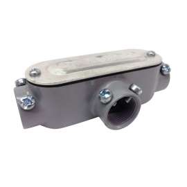 BWF 701-CGV Conduit Body, 3 -Hub, 3/4 in Hub, Threaded, Aluminum, Gray