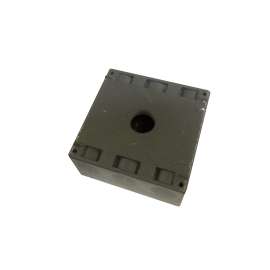 TEDDICO/BWF TGB75-5V Outlet Box, 2 -Gang, 5 -Knockout, 5-3/4 in Knockout, Metal, Gray, Powder-Coated