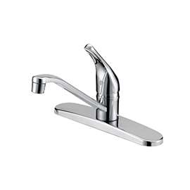 Boston Harbor FS610048CP Kitchen Faucet, 1.8 gpm, 4-Faucet Hole, Metal/Plastic, Chrome Plated, Deck Mounting