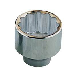 Vulcan MT-SM6019 Drive Socket, 19 mm Socket, 3/4 in Drive, 12-Point, Chrome Vanadium Steel, Chrome