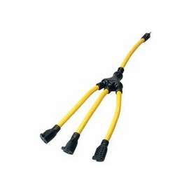 Adapters, W-Adapter, 3 Outlets, 5 in, Yellow