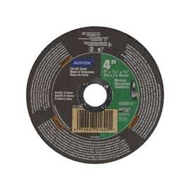 NORTON 07660701620 Cut-Off Wheel, 4 in Dia, 1/16 in Thick, 5/8 in Arbor, 30 Grit, Silicone Carbide Abrasive