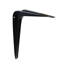 ProSource 21139BK-PS Shelf Bracket, 95 lb/Pair, 8 in L, 6 in H, Steel, Black