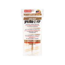 WOOSTER RR372-6 1/2 Paint Roller Cover, 1/2 in Thick Nap, Fabric Cover, White