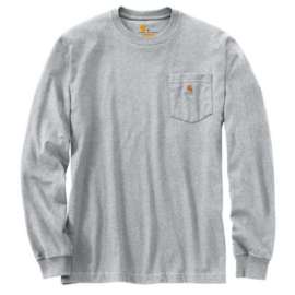 2XL REG GRY LS Pock Tee