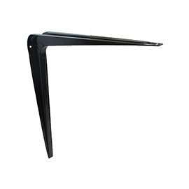 ProSource 21142BK-PS Shelf Bracket, 170 lb/Pair, 14 in L, 11 in H, Steel, Black