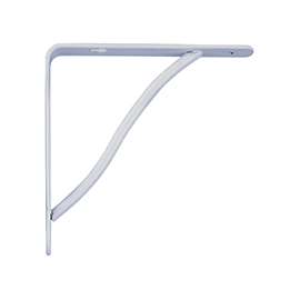 ProSource SB-006PS Decorative and Elegant Shelf Bracket, 132 lb/Pair, 6 in L, 6 in H, Steel, White