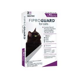 SENTRY Fiproguard 02954 Flea and Tick Squeeze-On, Liquid, 3 Count