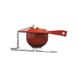 Keeney K833-3 Toilet Tank Flapper, Rubber/Vinyl, Red, For: 3 in Flush Valves