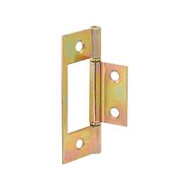 Prime-Line N 6656 Door Hinge, 1 in W Frame Leaf, 3 in H Frame Leaf, Steel, Brass