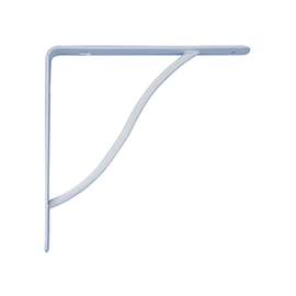 ProSource SB-010PS Decorative and Elegant Shelf Bracket, 220 lb/Pair, 8 in L, 8 in H, Steel, White