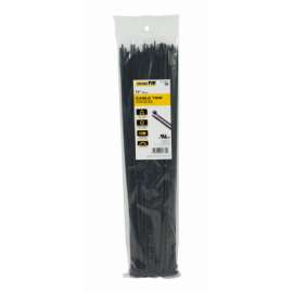 100PK 17" BLK STD Tie
