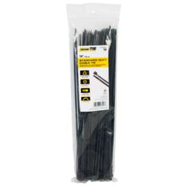 100PK 14" BLK STD Tie