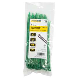 100PK 8" GRN STD Tie