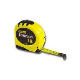 STANLEY STHT30810 Measuring Tape, 12 ft L Blade, 1/2 in W Blade, Steel Blade, ABS Case, Black/Yellow Case