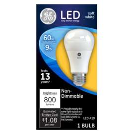 GE 9W SW A19 LED Bulb