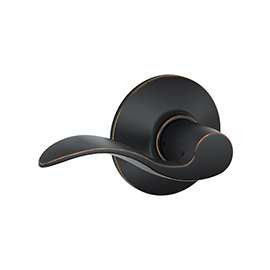 Schlage Accent Series F10ACC716 Passage Lever, Zinc, Aged Bronze