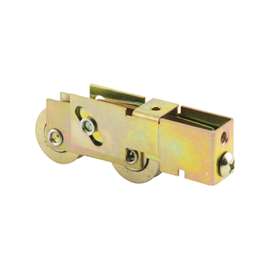 Prime-Line D 1791 Roller Assembly, 1-1/8 in Dia Roller, 5/16 in W Roller, Steel, 2-Roller, Plain Back Mounting