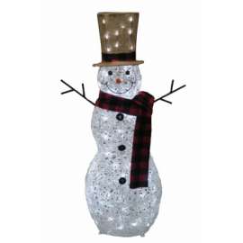 HW 48" WHT PVC Snowman