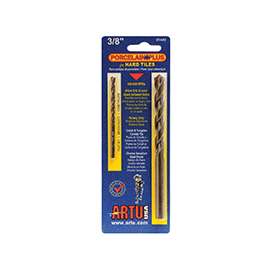 ARTU 01445 Drill Bit, 3/8 in Dia, 5-5/16 in OAL, Flat Flute, 2-Flute, 3/8 in Dia Shank, Straight Shank