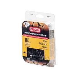 Oregon H72 Chainsaw Chain, 18 in L Bar, 0.05 Gauge, 0.325 in TPI/Pitch, 72-Link