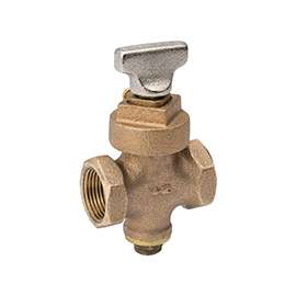 Southland 105-903NL Stop and Drain Valve, 1/2 in Connection, FPT x FPT, Bronze Body