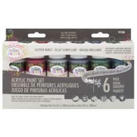 6PK 2OZ Glitt Paint Set