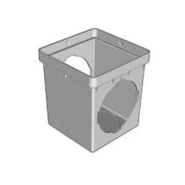 NDS 900 Double Catch Basin, 9-1/2 in L, 2.2 in W, Square, Polypropylene, Black